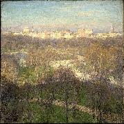 Willard Leroy Metcalf Early Spring Afternoon--Central Park France oil painting artist